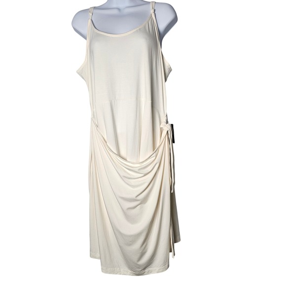 Express Dresses & Skirts - NWT Express Womens Ivory Spaghetti Strap Tank Dress XL Wedding Graduation Luxe